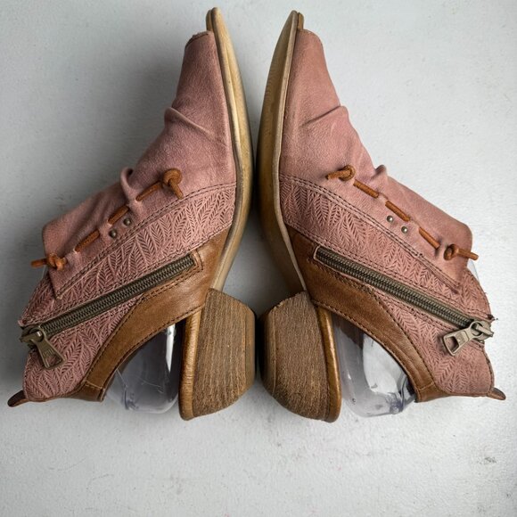 Miz Mooz Celia Leather Open Toe Sandals Blush Pink Size EU 38 US 7.5 - Picture 6 of 10
